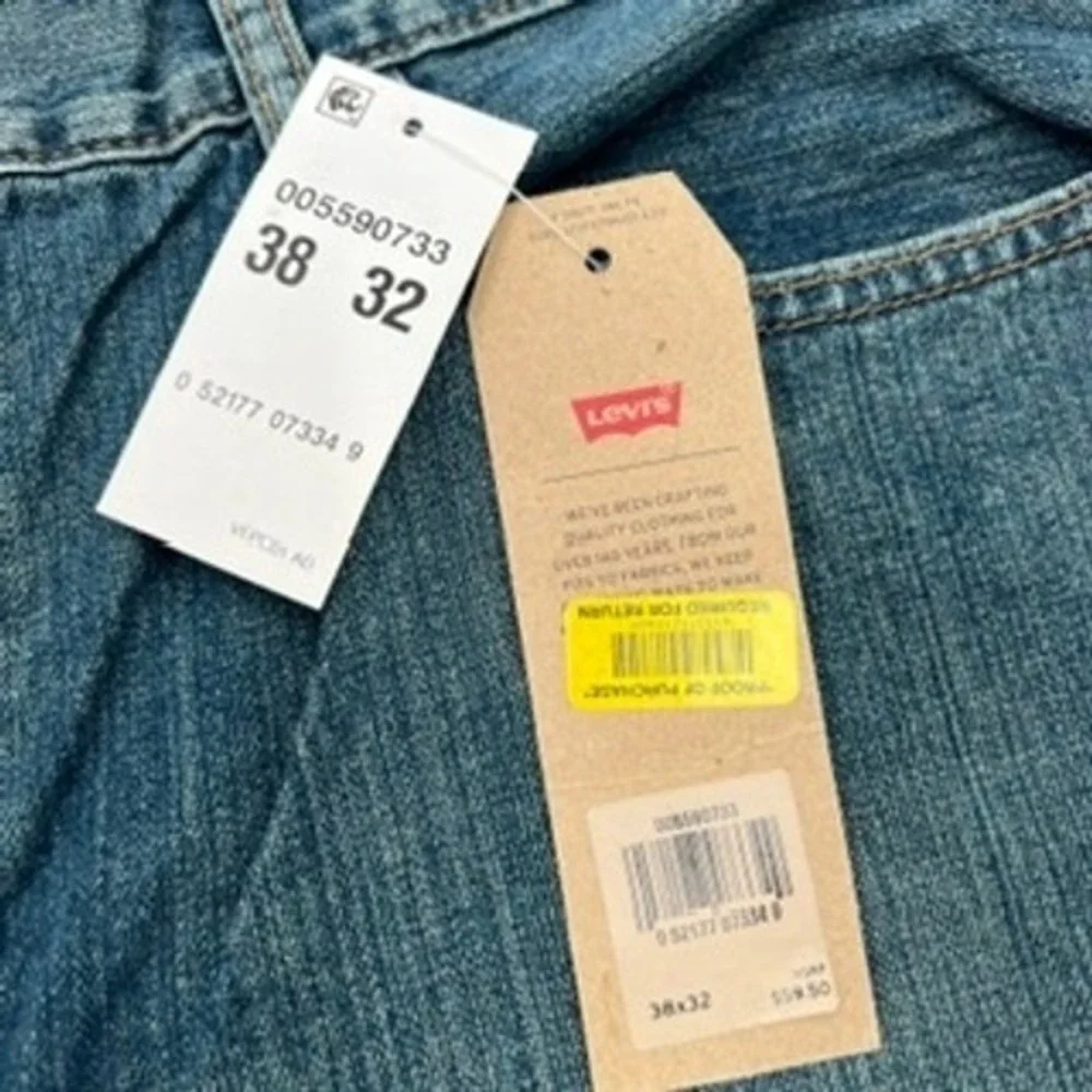 Levi's 559 Relaxed‎ Straight Mens Blue Jeans 38x32 Medium Wash Denim New